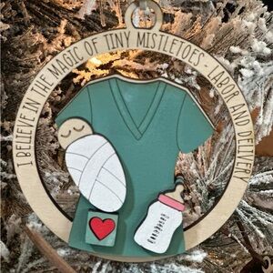 Labor and Delivery Ornament with Baby and Bottle
